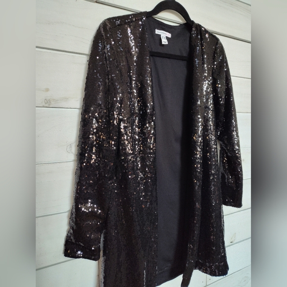 Isaac Mizrahi Live Sequin Cardigan - Picture 2 of 7